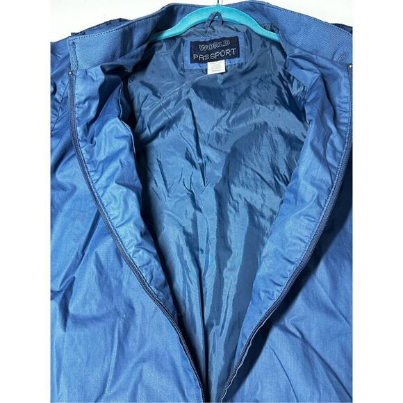 Members Only Light Blue Vintage Racer Front Zip Jacket 80s 90s Size XL See Notes - Picture 13 of 16